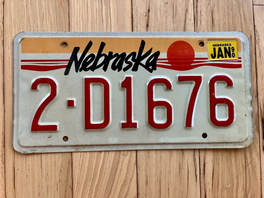 1990 Nebraska License Plate