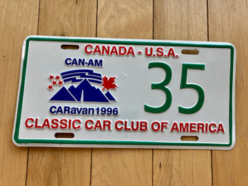 1996 Canada USA Caravan Booster License Plate