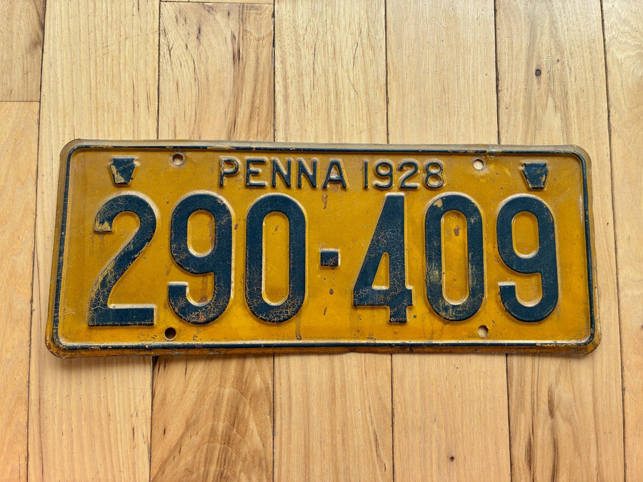 1928 Pennsylvania License Plate