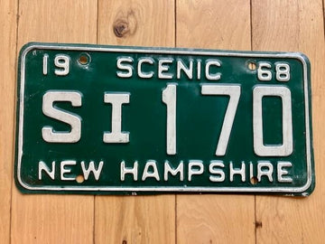 1968 New Hampshire License Plate
