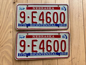 Pair of 1976 Nebraska License Plates