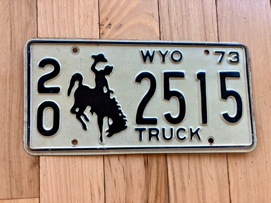 1973 Wyoming Truck License Plate