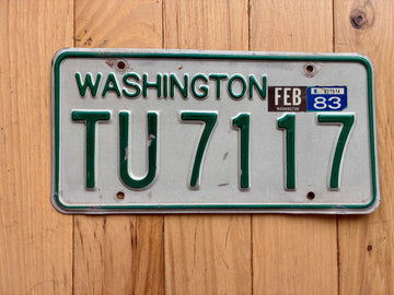 1983 Washington State Truck License Plate (Check With DOL First For YOM)