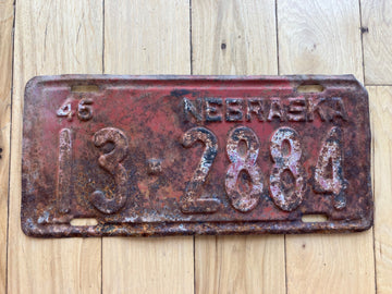 1946 Nebraska License Plate