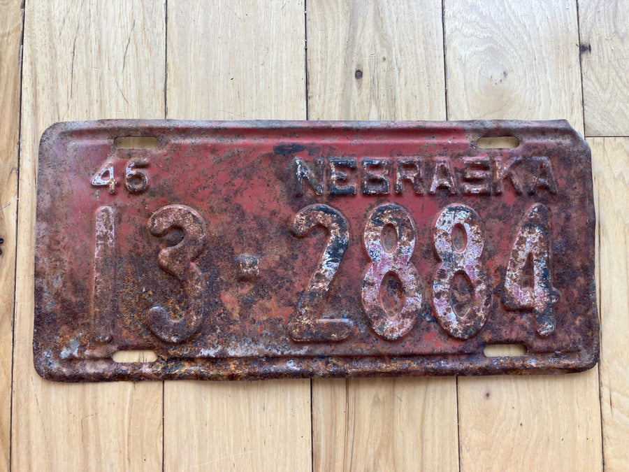 1946 Nebraska License Plate