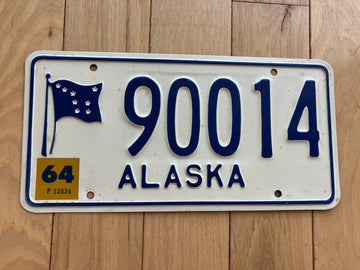 1964 Alaska License Plate