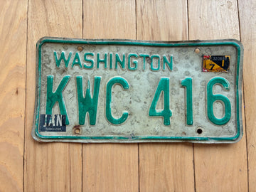 1968 to 1986 Washington State License Plate - Check With DOL First For YOM