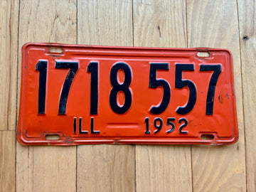 1952 Illinois License Plate