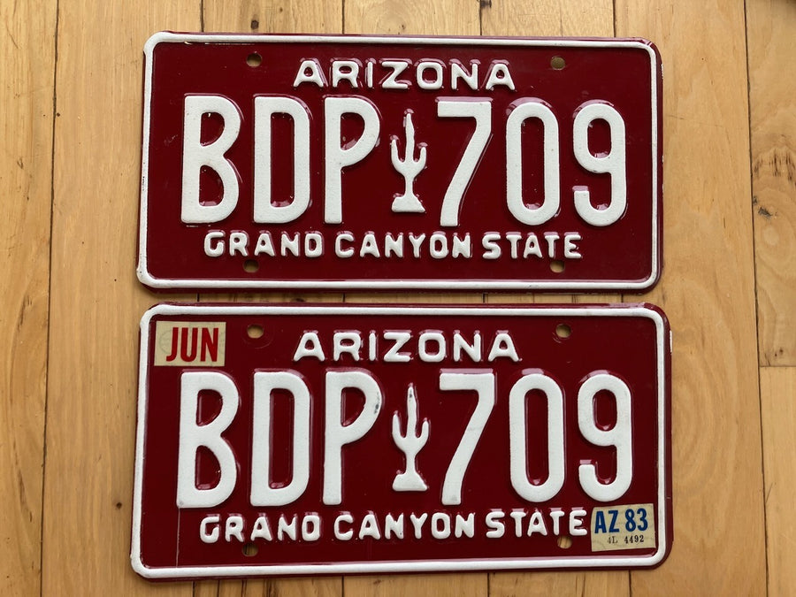 Pair of 1983 Arizona License Plates