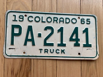 1965 Colorado Truck License Plate
