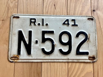 1941 Rhode Island License Plate