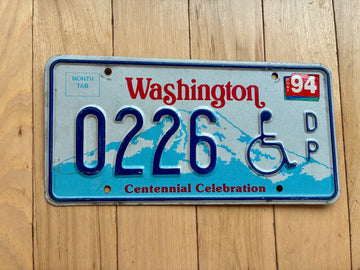 1994 Washington State Disabled License Plate