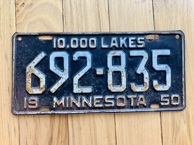 1950 Minnesota License Plate