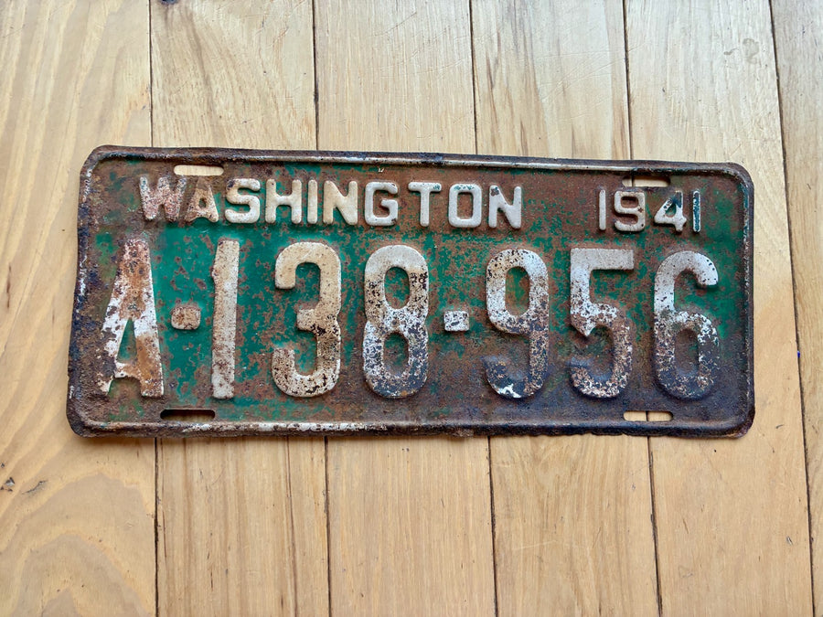 1941 Washington State License Plate