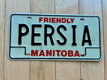 1983 Manitoba Vanity License Plate - PERSIA