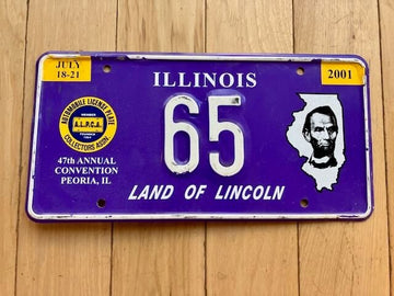 2001 Illinois ALPCA 47th Convention Peoria License Plate