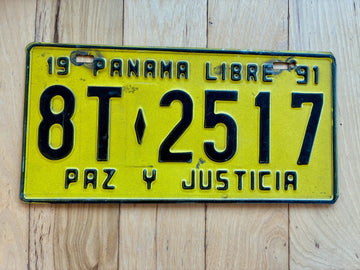 1991 Panama License Plate