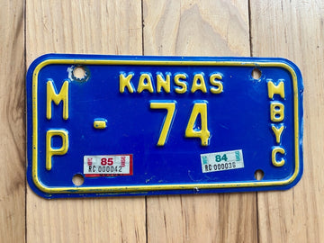 1984 Kansas MBYC License Plate