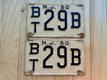 Pair of 1950 New Jersey License Plates
