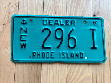 1991 Rhode Island Dealer License Plate