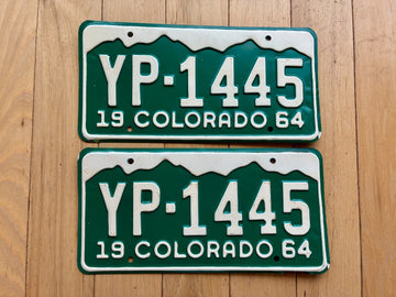 Pair of 1964 Colorado License Plates