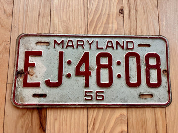 1956 Maryland License Plate