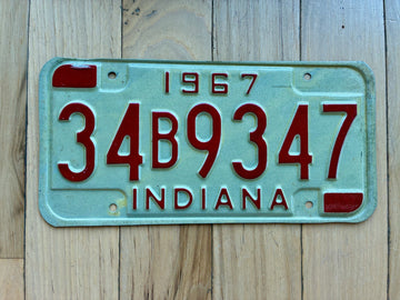 1967 Indiana License Plate