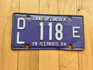 1964 Illinois Dealer License Plate