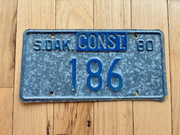 1980 South Dakota Construction Equipment License Plate