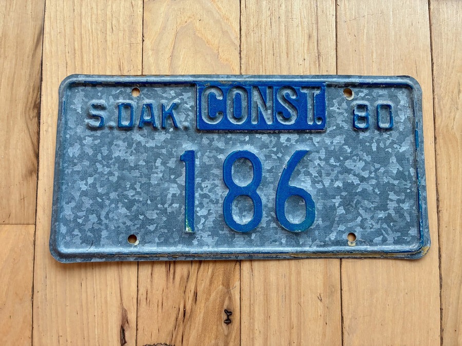 1980 South Dakota Construction Equipment License Plate