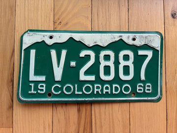 1968 Colorado License Plate