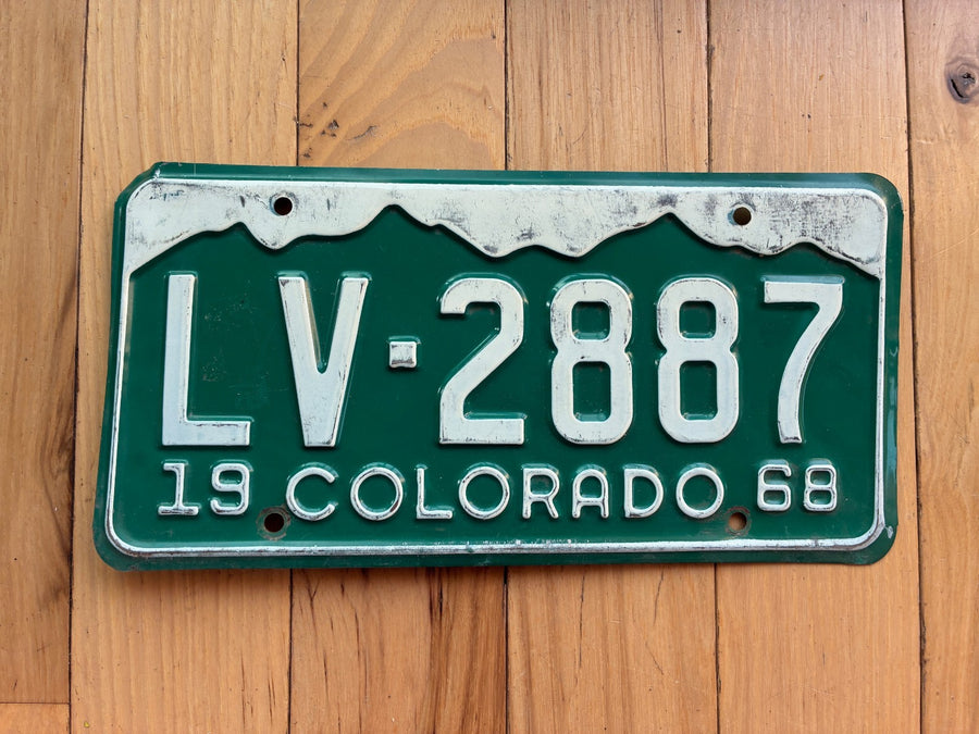 1968 Colorado License Plate