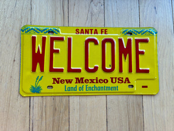 1991 Base New Mexico Welcome License Plate