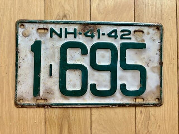 1941 1942 New Hampshire License Plate