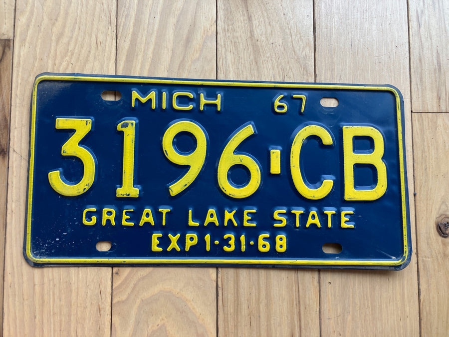 1967 Michigan License Plate