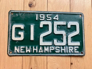 1954 New Hampshire License Plate