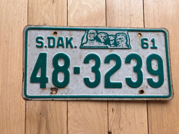 1961 South Dakota License Plate