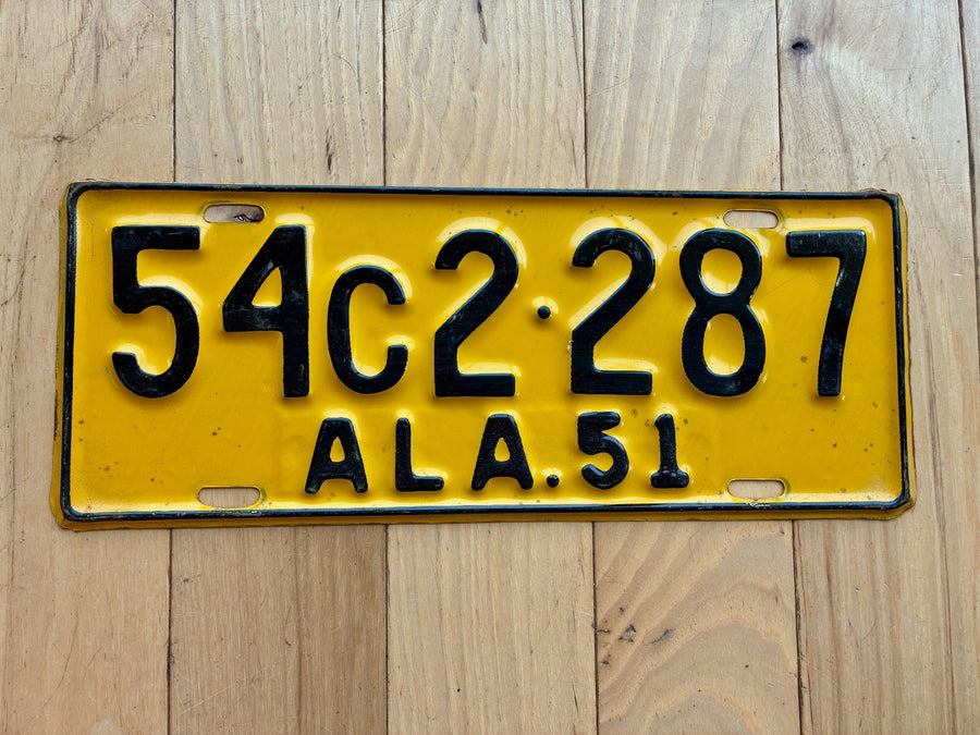 1951 Alabama License Plate