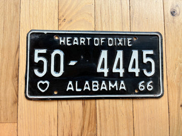 1966 Alabama License Plate