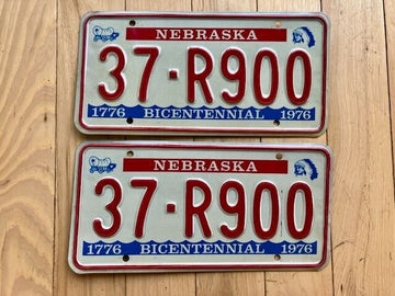 Pair of 1976 Nebraska License Plates
