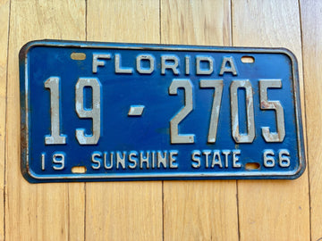 1966 Florida License Plate