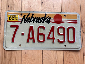 1990 Nebraska License Plate