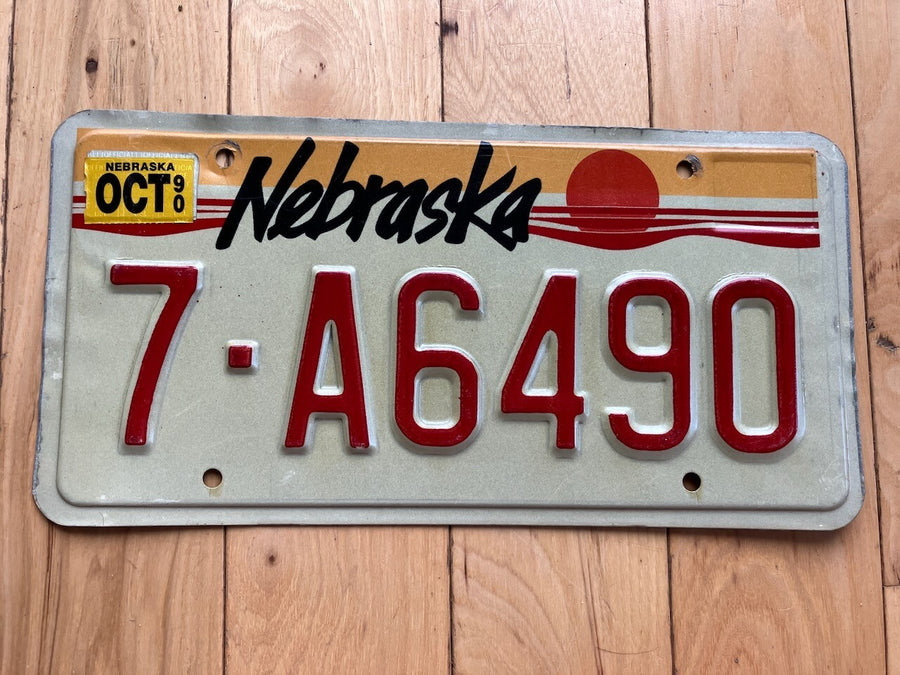 1990 Nebraska License Plate