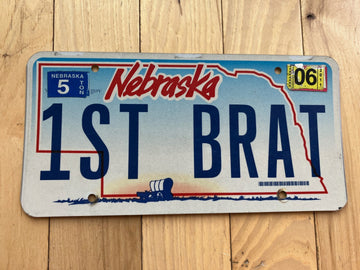 2011 Nebraska Vanity License Plate - 1ST BRAT