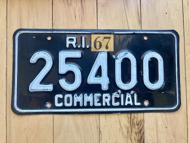 1967 Rhode Island Commercial License Plate