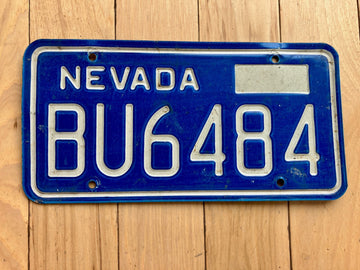 1980s Nevada License Plate