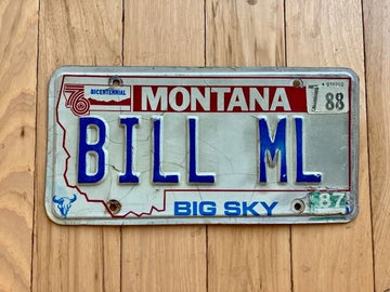 1988 Montana Vanity License Plate - Bill ML