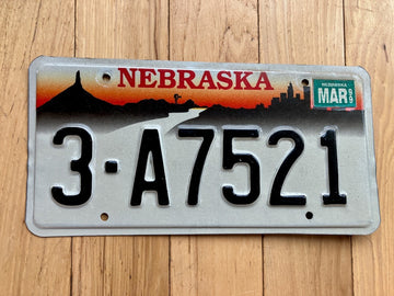1999 Nebraska License Plate