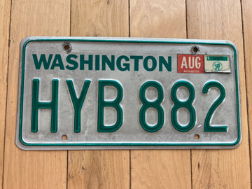 1983 Base Washington State License Plate W/ 1989 Tab