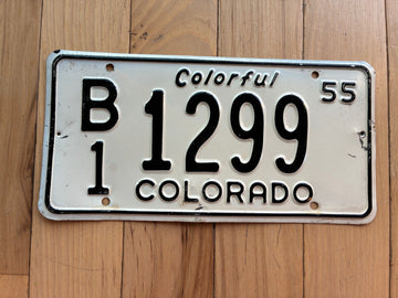1955 Colorado License Plate